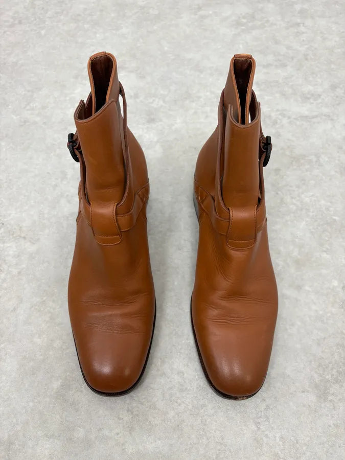 Bottega Veneta Camel Brown Leather Ankle Boots eVeDumq 1