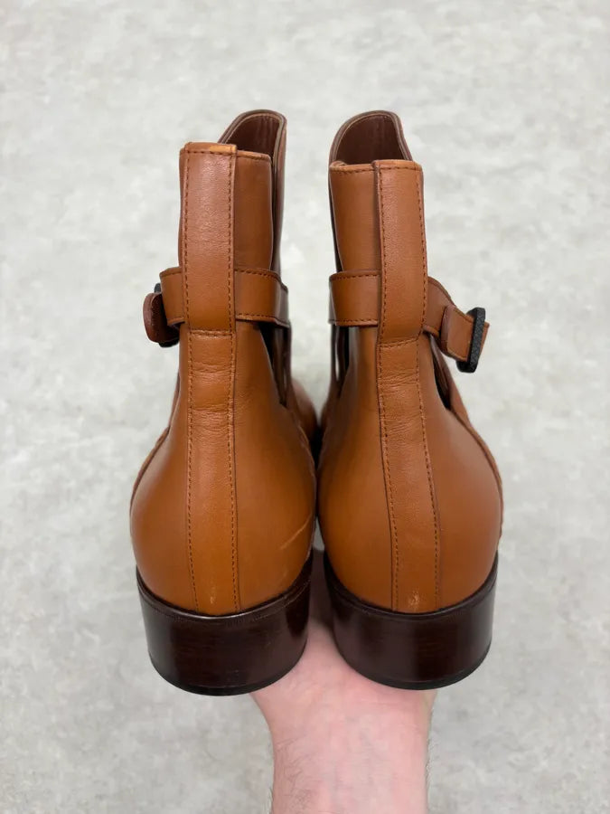 Bottega Veneta Camel Brown Leather Ankle Boots eVeDumq 6