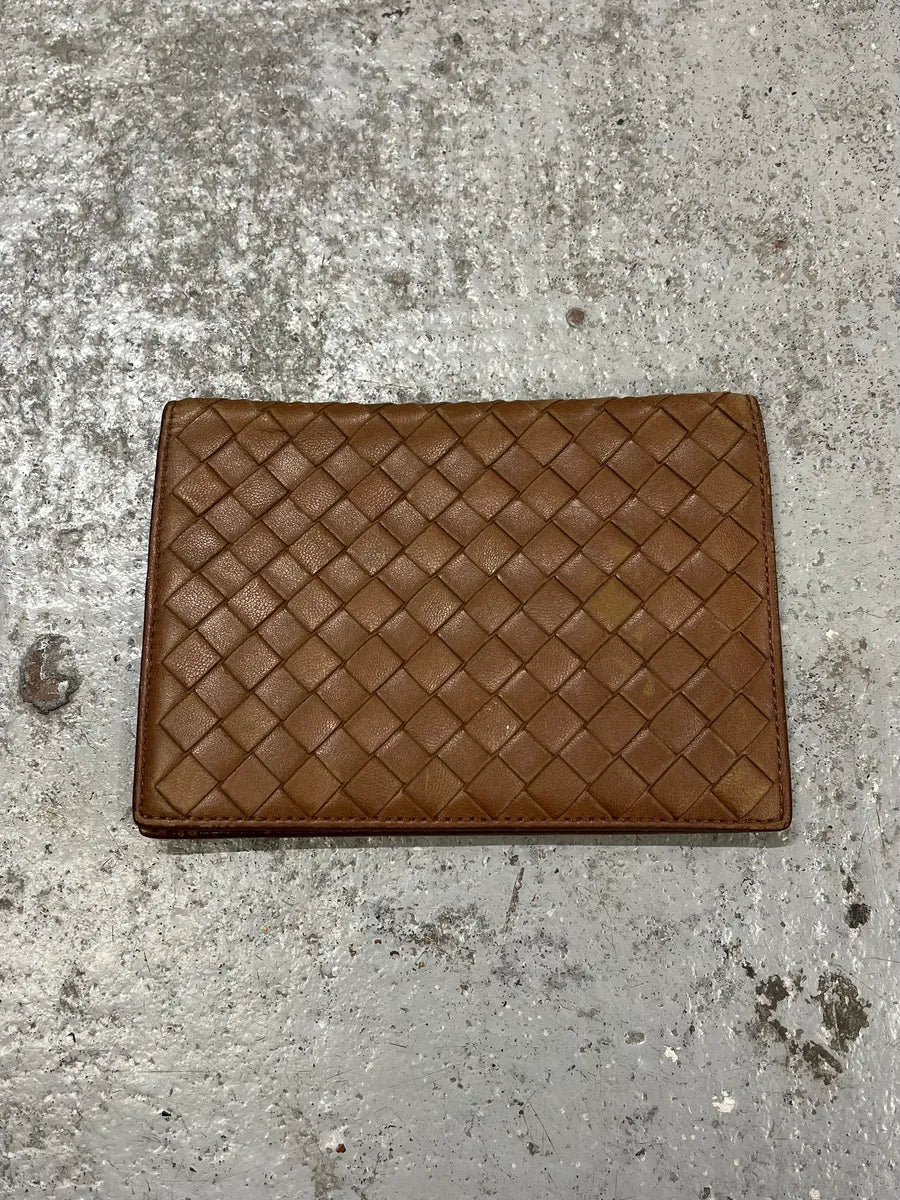 Bottega Veneta Camel Woven Leather Wallet WedRZwO 0