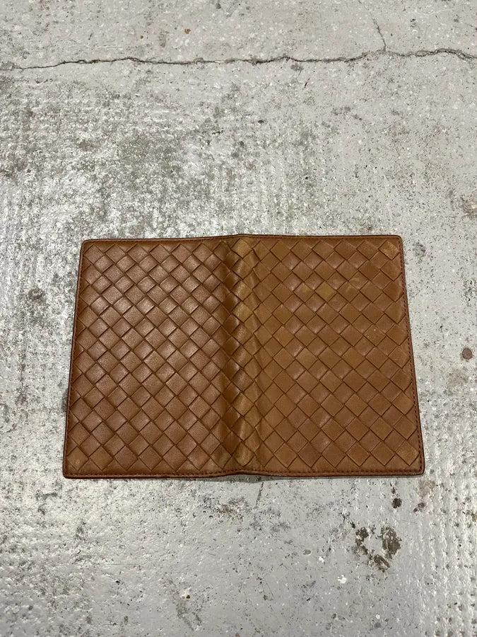Bottega Veneta Camel Woven Leather Wallet WedRZwO 2