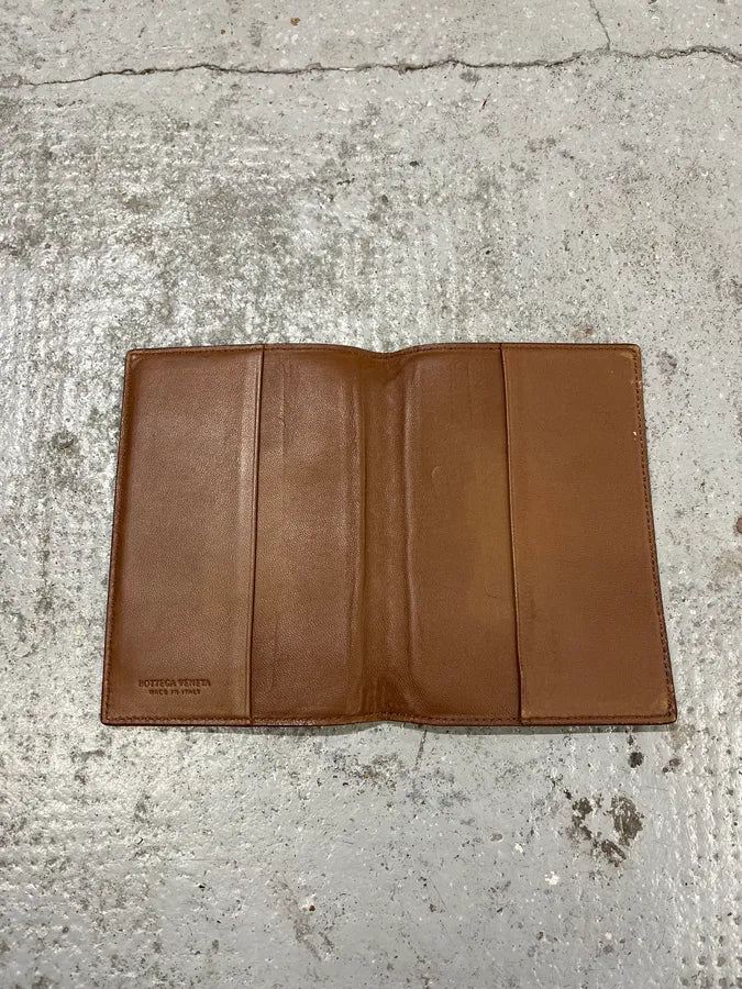 Bottega Veneta Camel Woven Leather Wallet WedRZwO 4