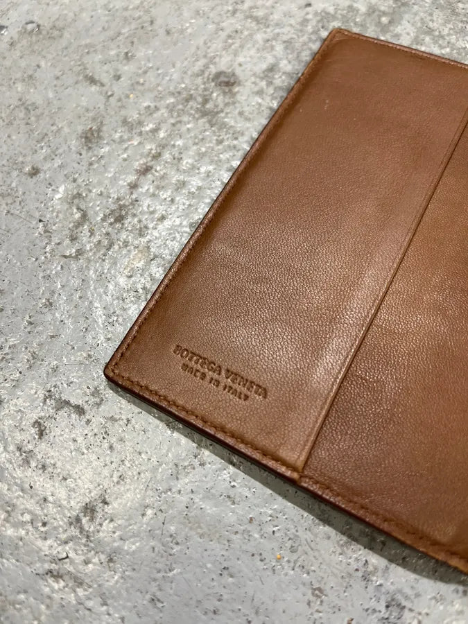 Bottega Veneta Camel Woven Leather Wallet WedRZwO 5