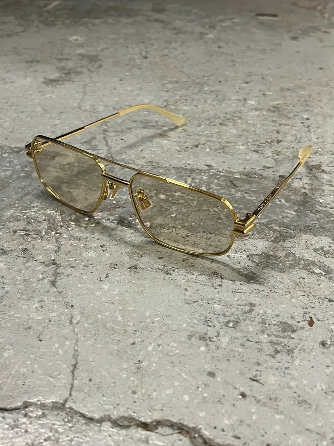 Bottega Veneta Golden Metal Aviator Sunglasses eObgsLy 5