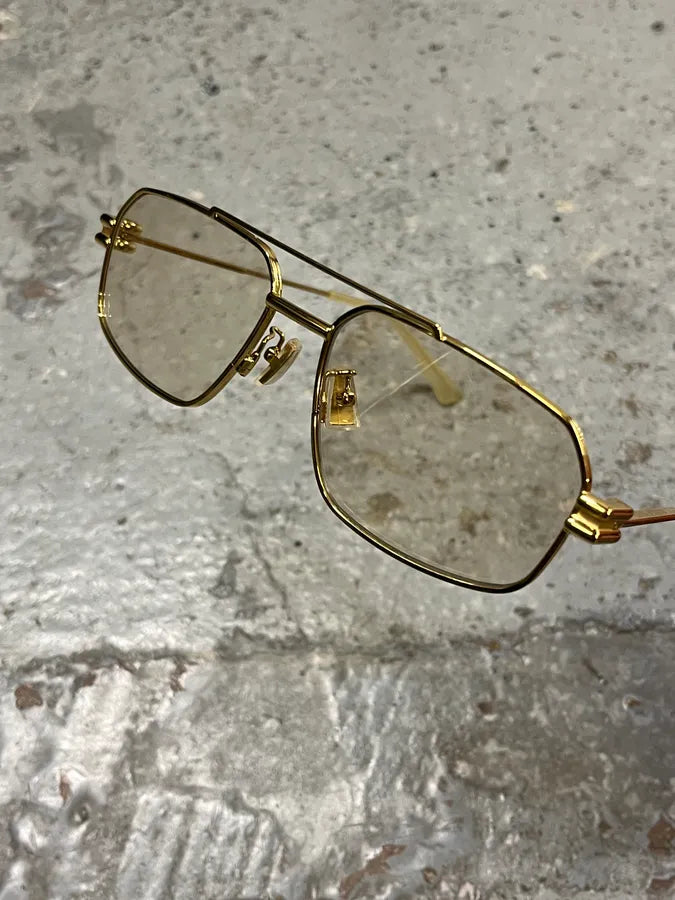 Bottega Veneta Golden Metal Aviator Sunglasses eObgsLy 7