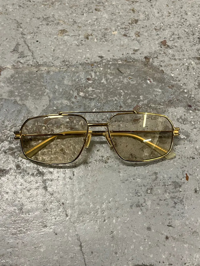 Bottega Veneta Golden Metal Aviator Sunglasses eObgsLy 3