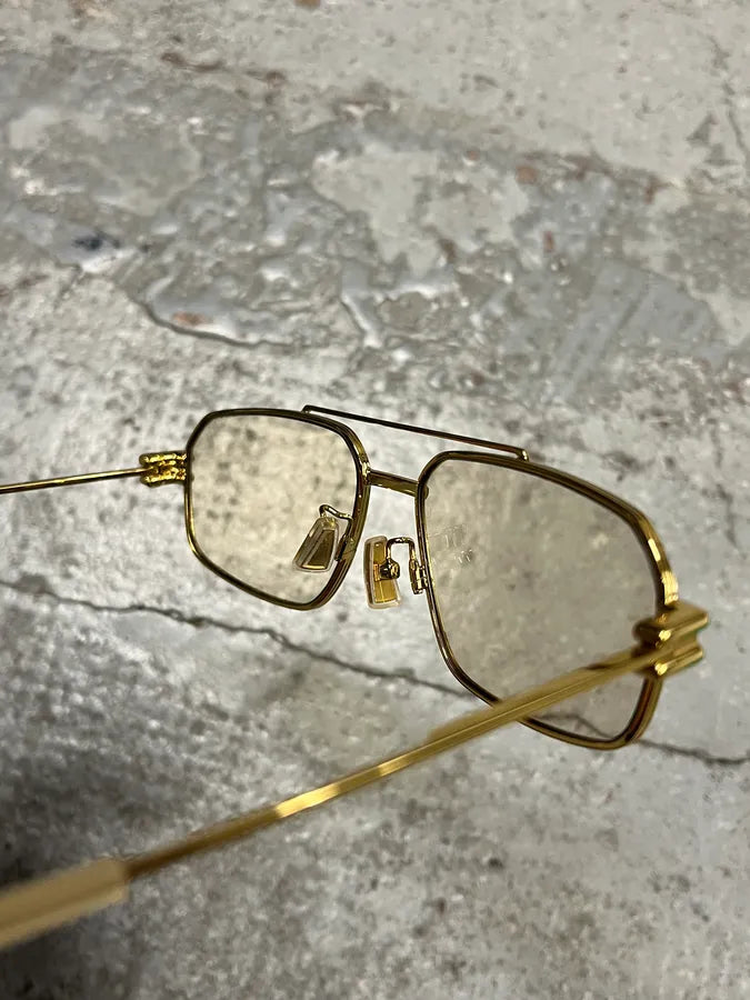Bottega Veneta Golden Metal Aviator Sunglasses eObgsLy 8