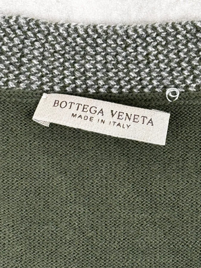 FW2017 Bottega Veneta Green & Grey Wool Cardigan oBanJDA 10