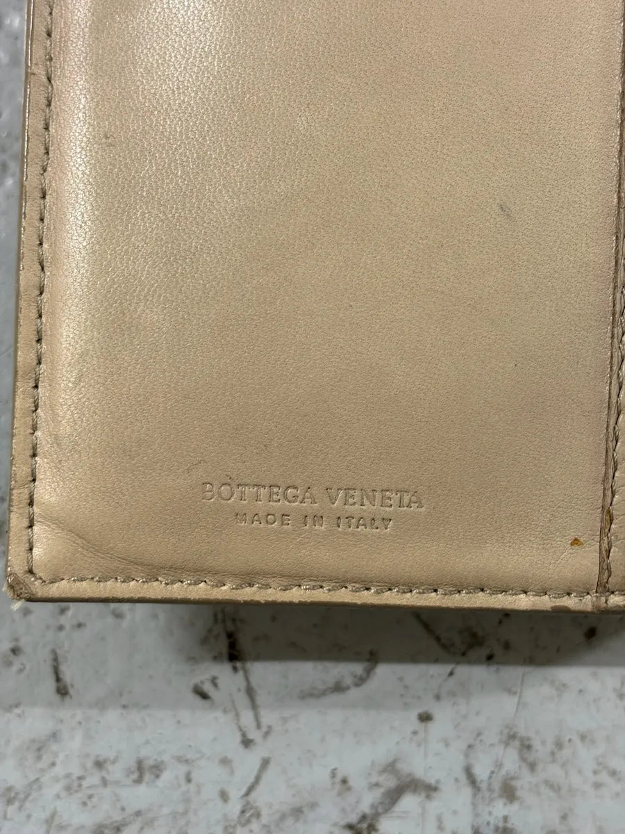 Bottega Veneta Intrecciato Beige Woven Leather Wallet doQppxy 7