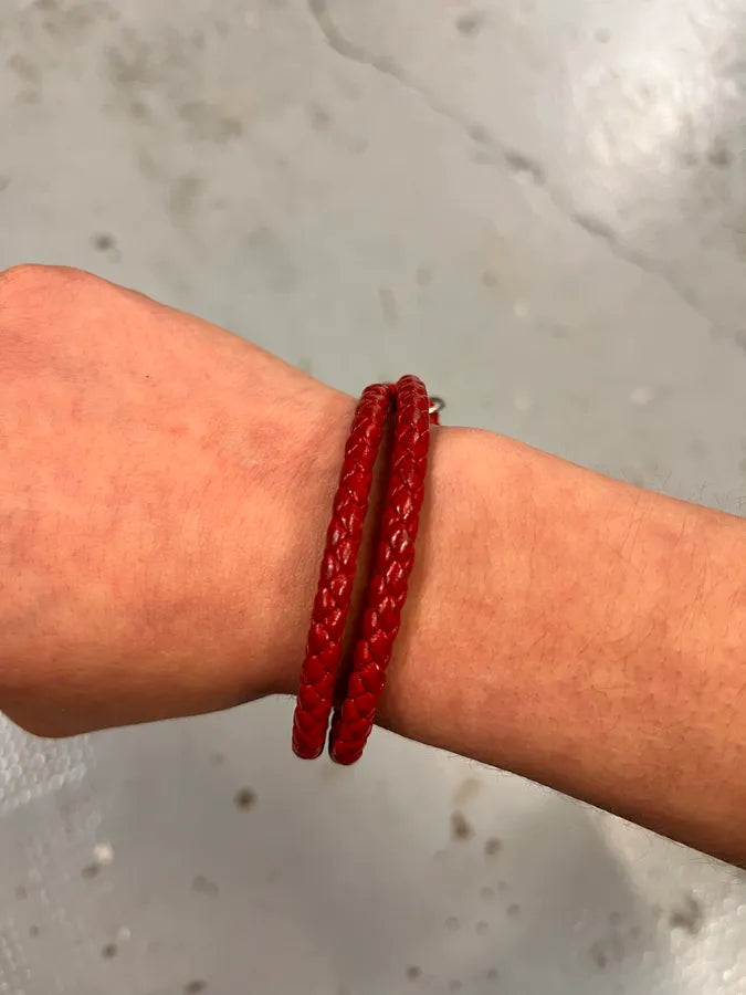 Bottega Veneta Knot Red Leather Armband Bracelet aMhALpz 2