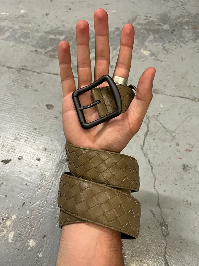 Bottega Veneta Leather Embossed Belt (OS) ymULVGc 0