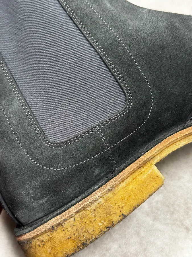 Bottega Veneta Clear Faded Black Suede Chelsea Boots snIzyQP 4