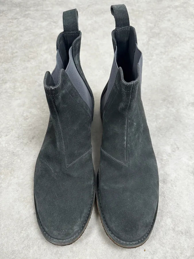Bottega Veneta Clear Faded Black Suede Chelsea Boots snIzyQP 1