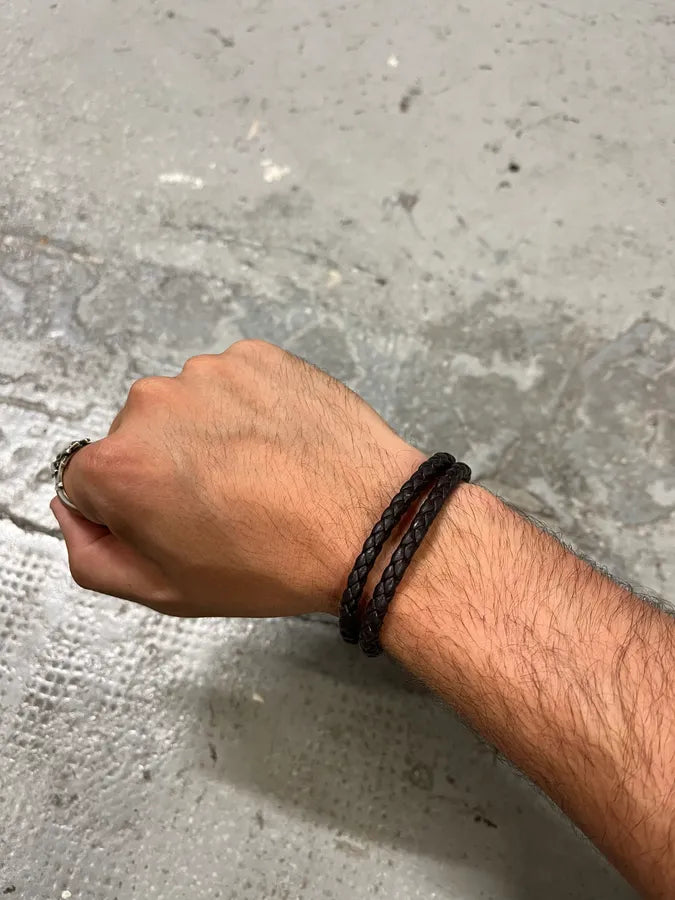 Bottega Veneta Obscure Leather Armband Bracelet (OS) eXwCVJf 1
