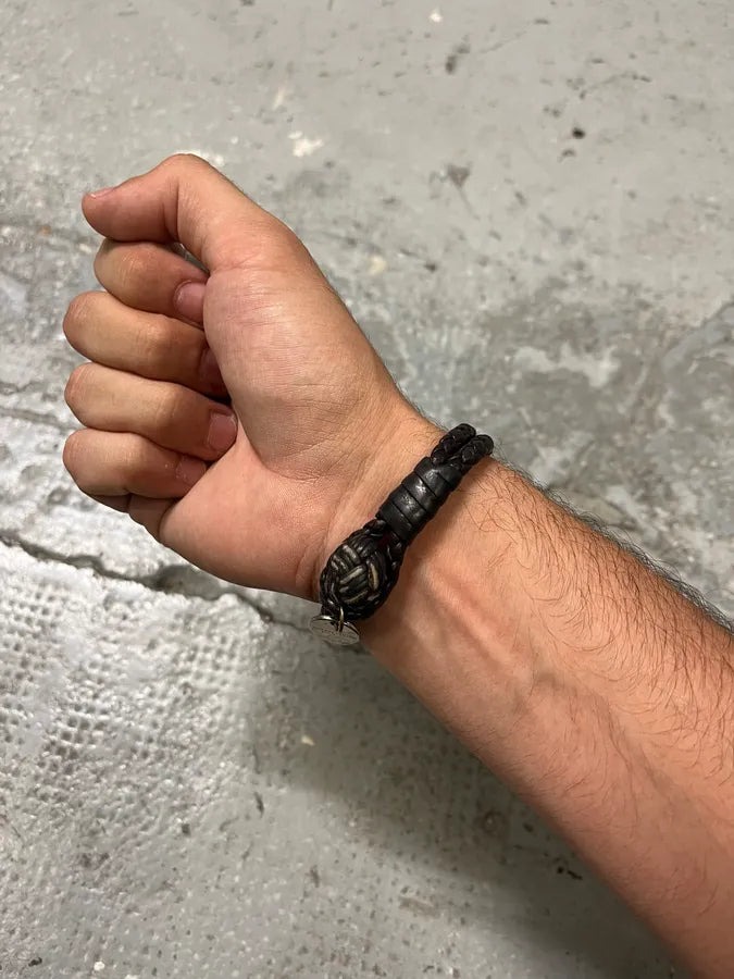 Bottega Veneta Obscure Leather Armband Bracelet (OS) eXwCVJf 3