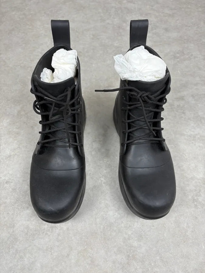Bottega Veneta Puddle Black Leather Gum Boots RhbQHZo 1