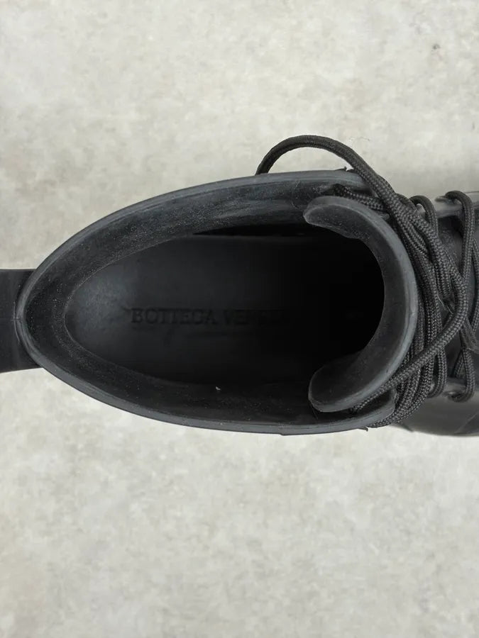 Bottega Veneta Puddle Black Leather Gum Boots RhbQHZo 8