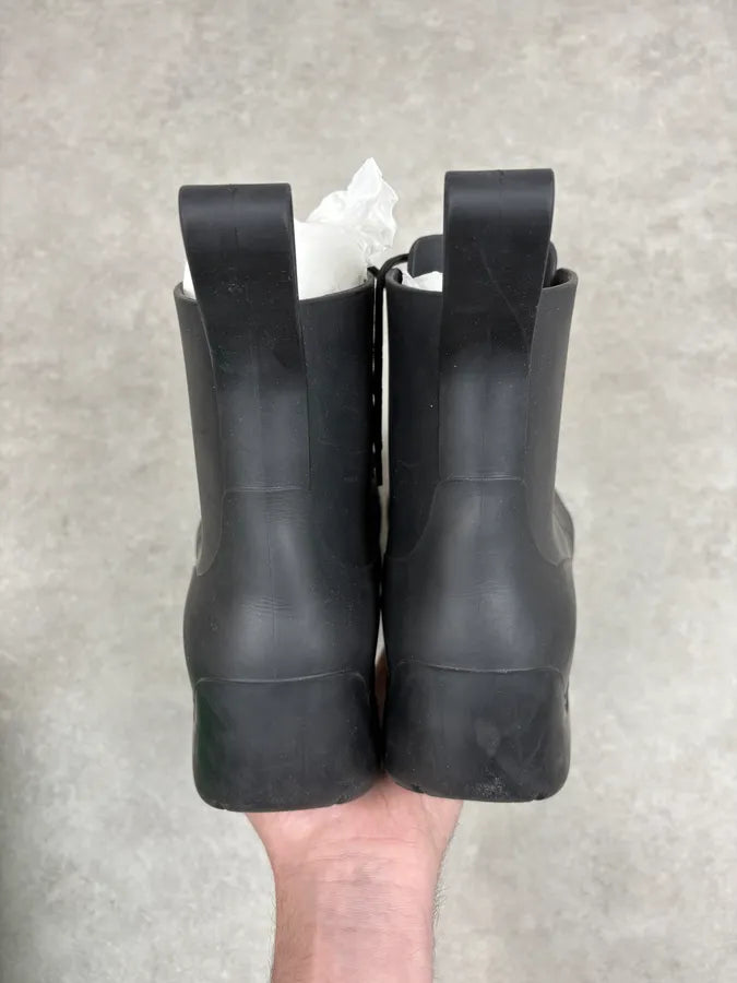 Bottega Veneta Puddle Black Leather Gum Boots RhbQHZo 6