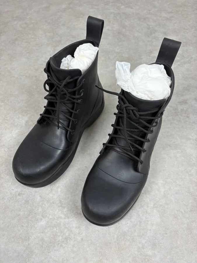 Bottega Veneta Puddle Black Leather Gum Boots RhbQHZo 2
