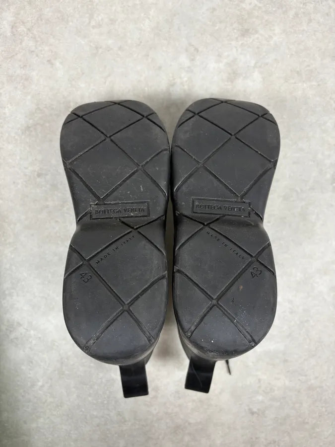 Bottega Veneta Puddle Black Leather Gum Boots RhbQHZo 7