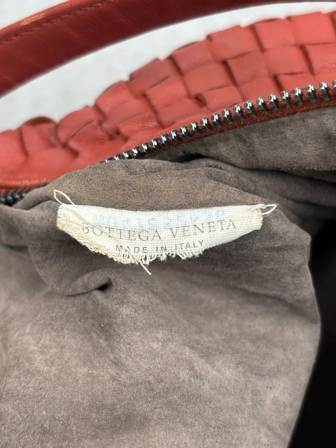 Bottega Veneta Red Intrecciato Woven Leather Handle Bag oIhXzKL 20