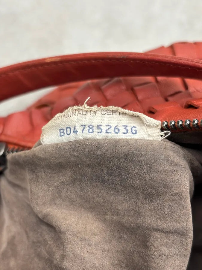 Bottega Veneta Red Intrecciato Woven Leather Handle Bag oIhXzKL 21