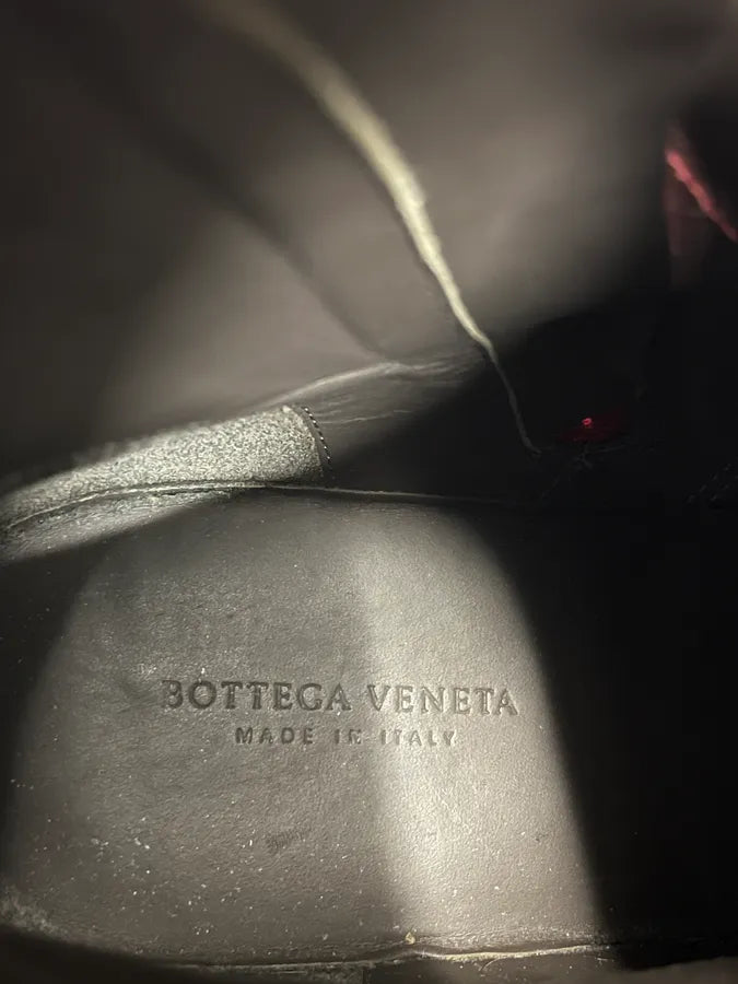 Bottega Veneta Red Intrecciato Woven Leather Lace-Up Boots TUrURpH 6