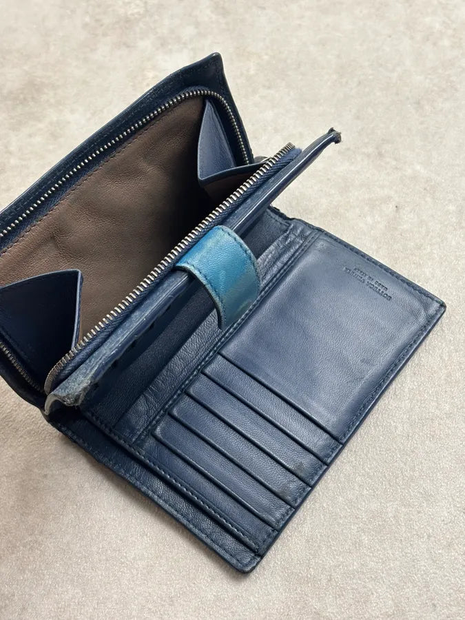 Bottega Veneta Teal Leather Intrecciato Wallet ohcfAtO 11