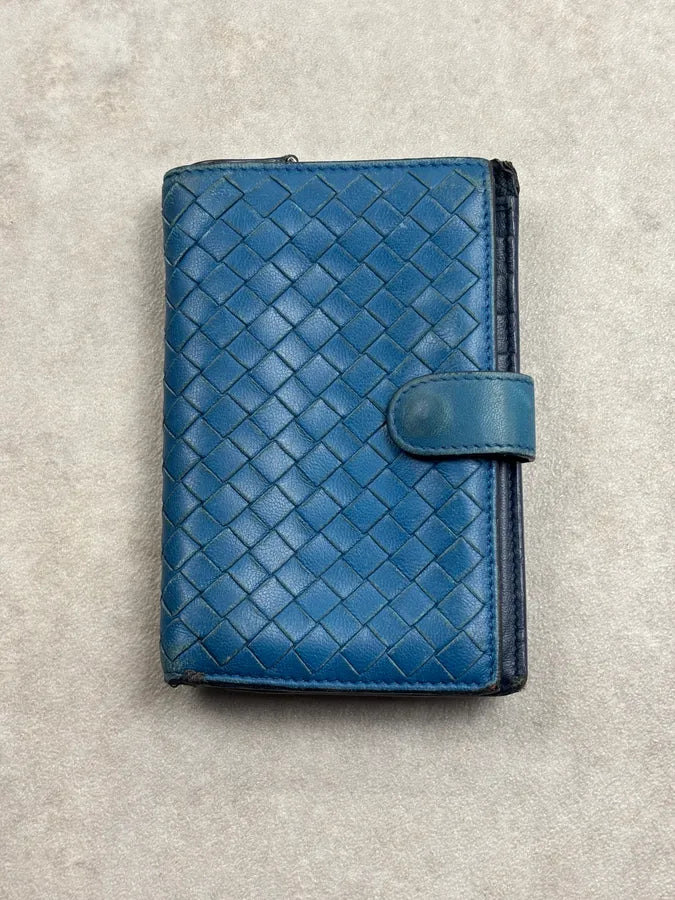 Bottega Veneta Teal Leather Intrecciato Wallet ohcfAtO 0