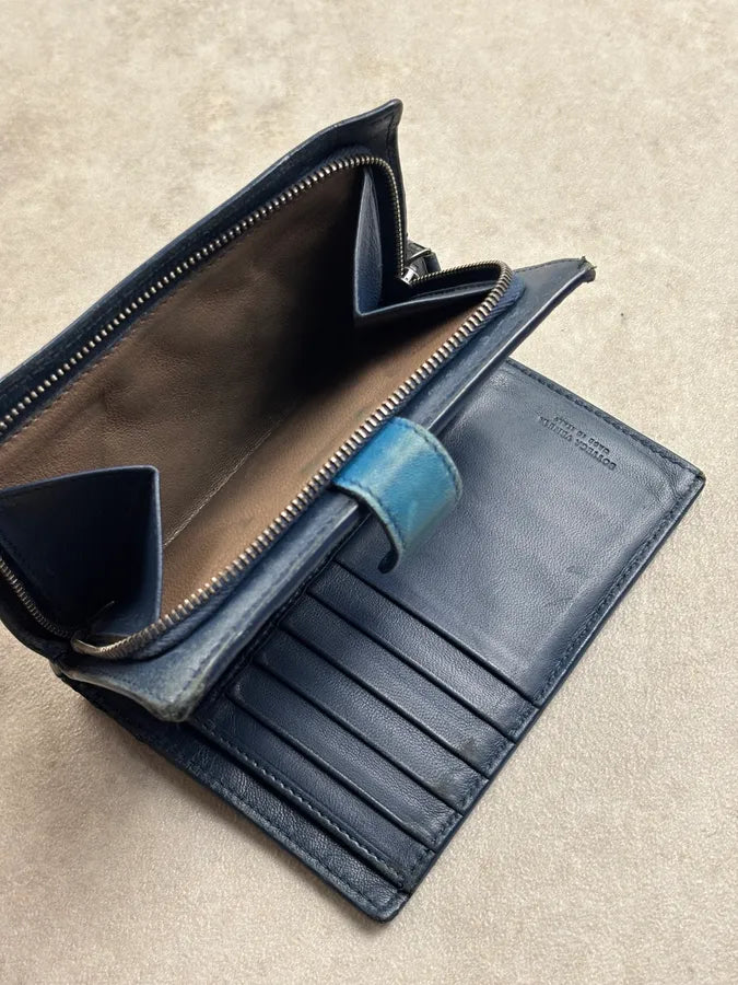 Bottega Veneta Teal Leather Intrecciato Wallet ohcfAtO 10