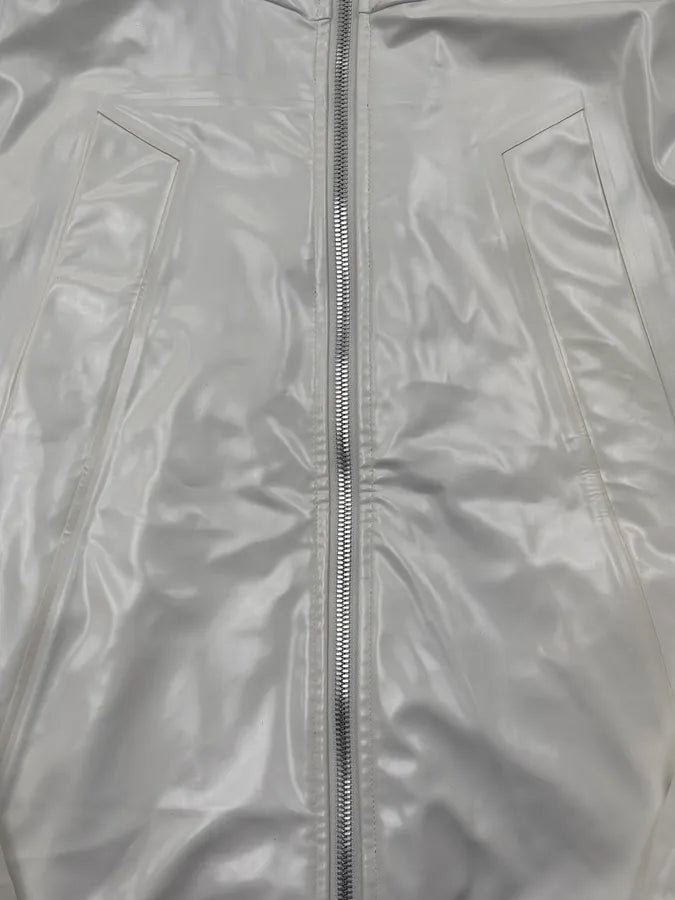Bottega Veneta White Rubber Leather Removable Vest Hooded Jacket NNUMmyH 8