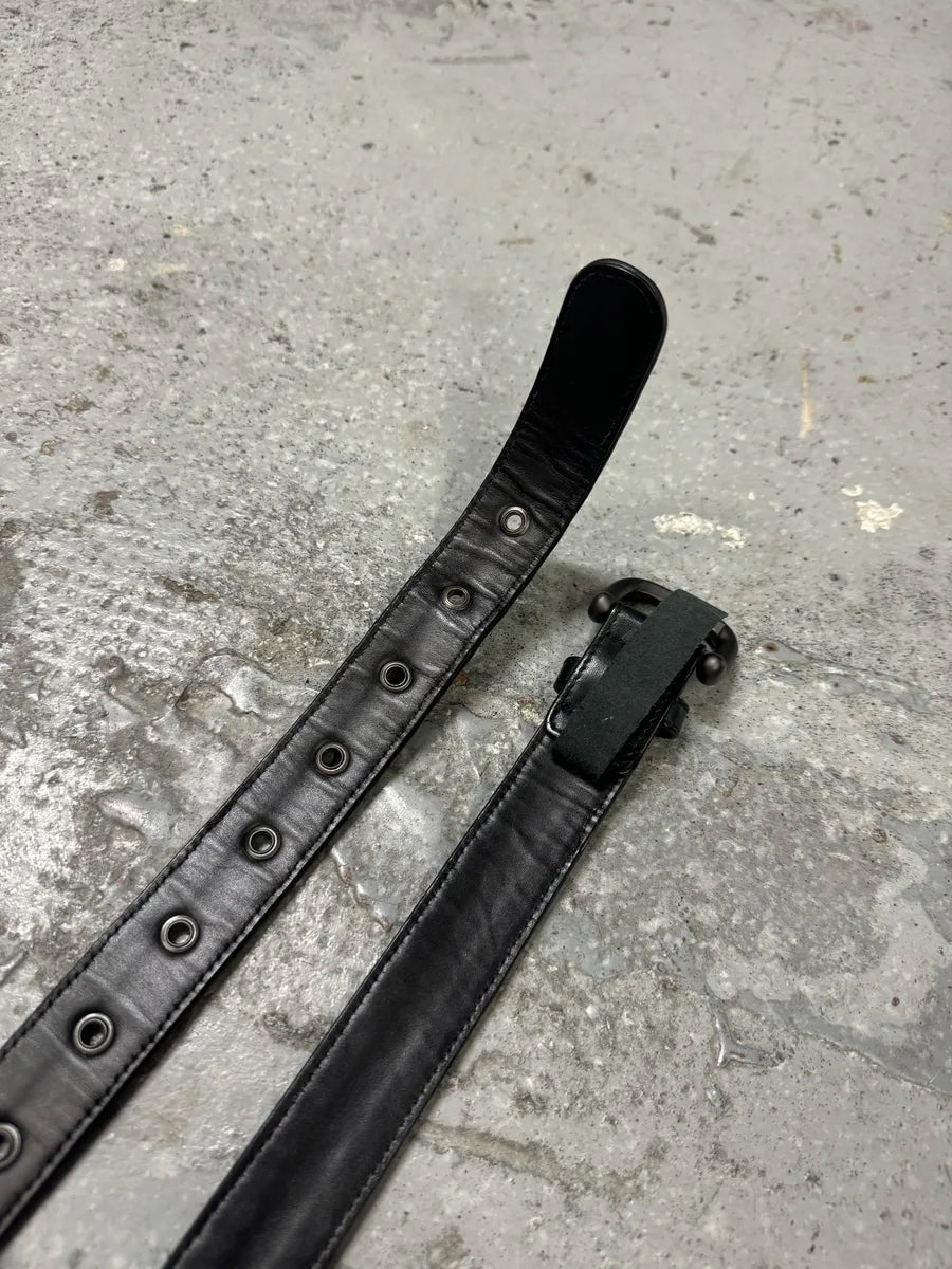 Bottega Veneta Woven Black & Green Leather Belt pmPFomN 7
