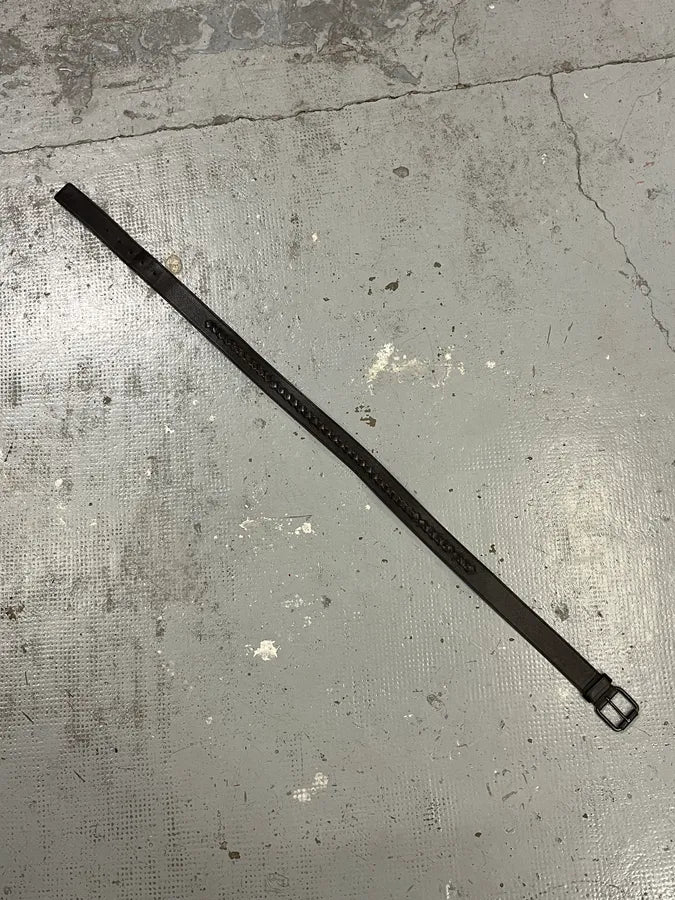 Bottega Veneta Woven Black Leather Belt afPLdyP 7