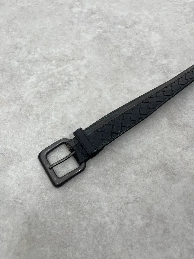 Bottega Veneta Woven Black Leather Belt VKoqWzq 4