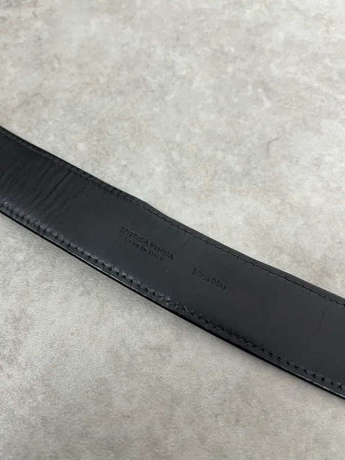 Bottega Veneta Woven Black Leather Belt VKoqWzq 7