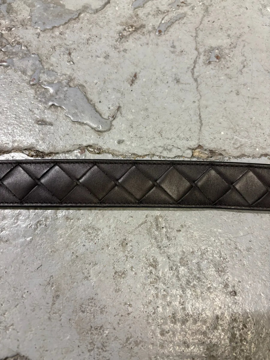 Bottega Veneta Woven Black Leather Belt WVCGYOA 5