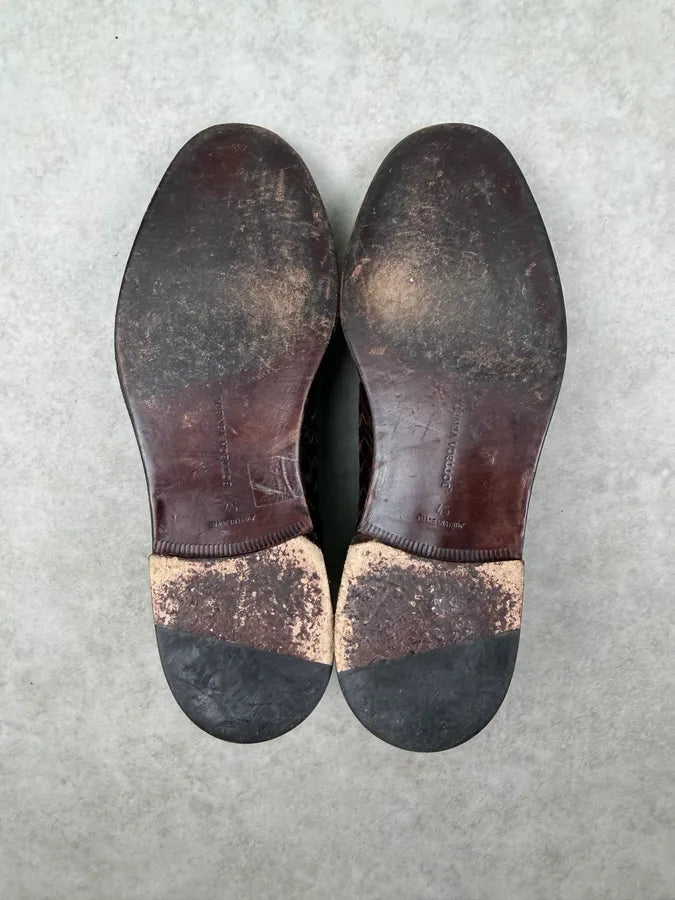 Bottega Veneta Woven Brown Boots PEeoqBn 6