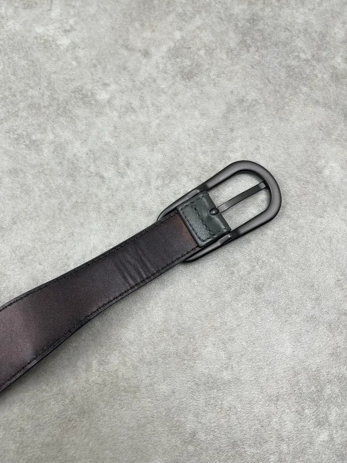 Bottega Veneta Woven Intrecciato Dark Grey Leather Belt CJpfjmO 8