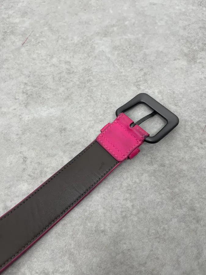 Bottega Veneta Woven Leather Pink Belt dtyUvFU 6
