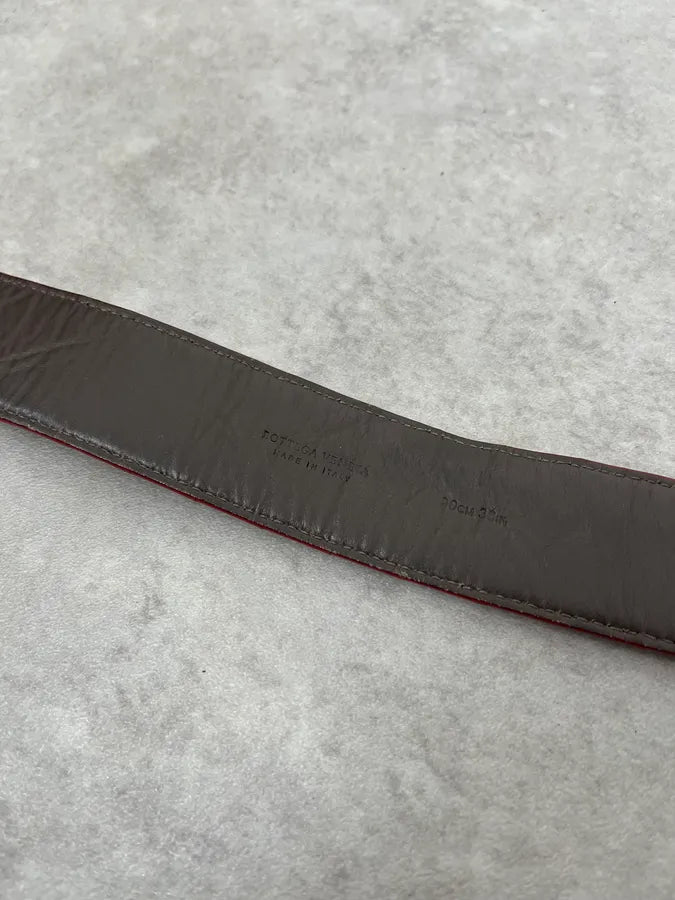 Bottega Veneta Woven Leather Red Belt KMcUYps 7