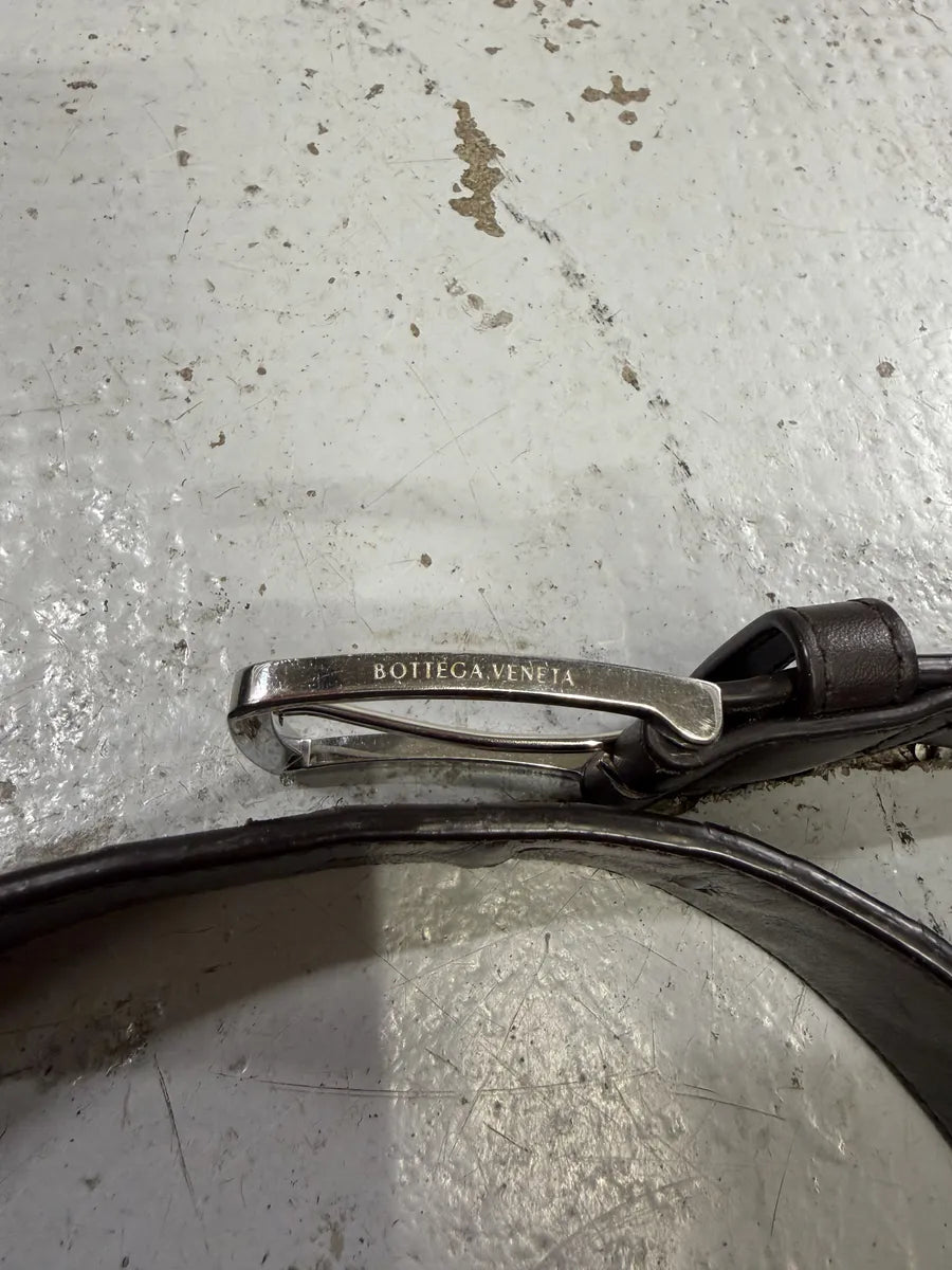 Bottega Venetta Brown Woven Leather Belt FaEbUhj 8