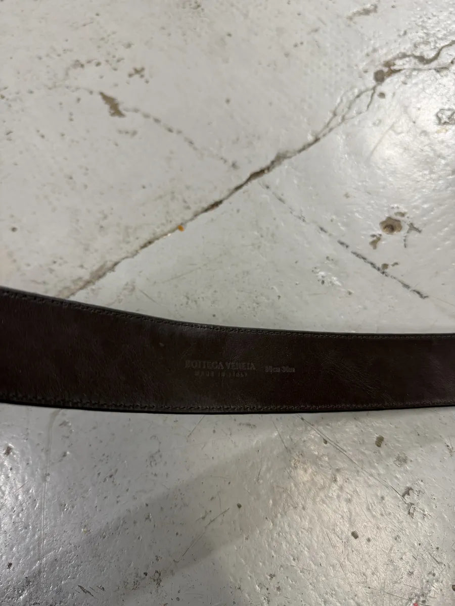 Bottega Venetta Brown Woven Leather Belt FaEbUhj 9