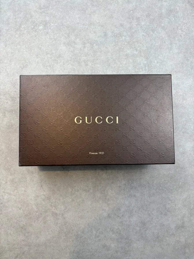 2000s Gucci Brown Monogram Eroded Leather Boots hFCESpG 10