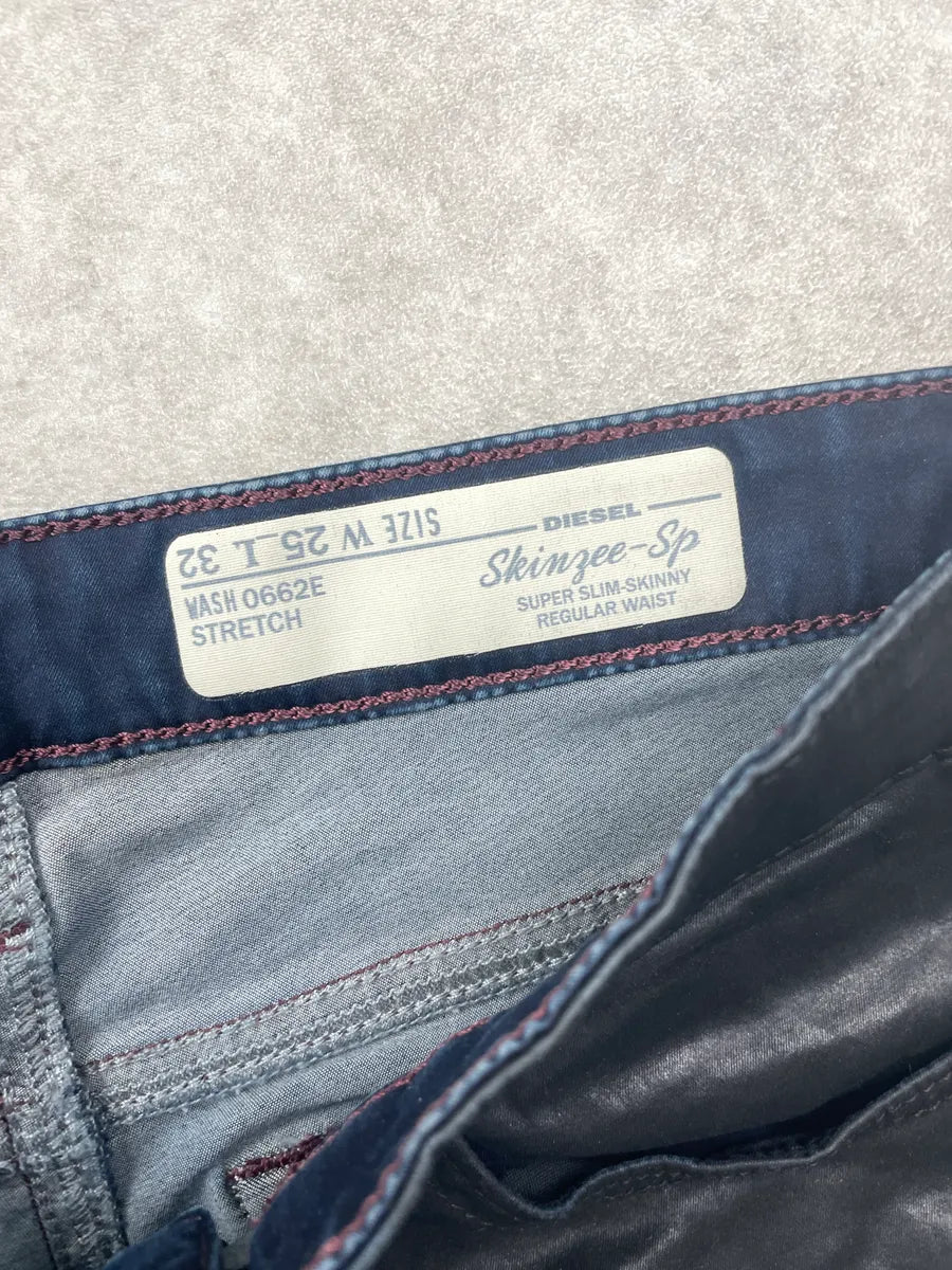 Diesel Black Denim Moto Zip Super Skinny Jeans bpBEZXyt 8