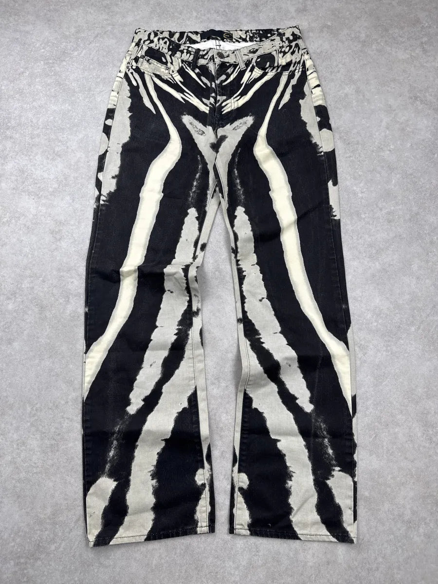 SS2O02 Cavalli Black & White Abstract Hallucination Pants bqQehPlU 0