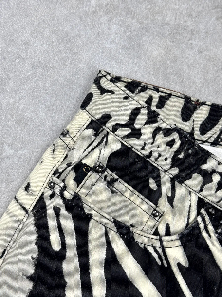 SS2O02 Cavalli Black & White Abstract Hallucination Pants bqQehPlU 8