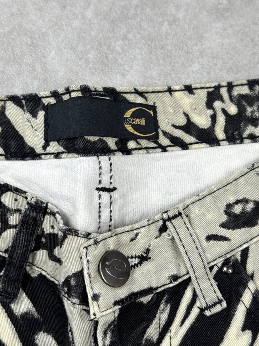 SS2O02 Cavalli Black & White Abstract Hallucination Pants bqQehPlU 10