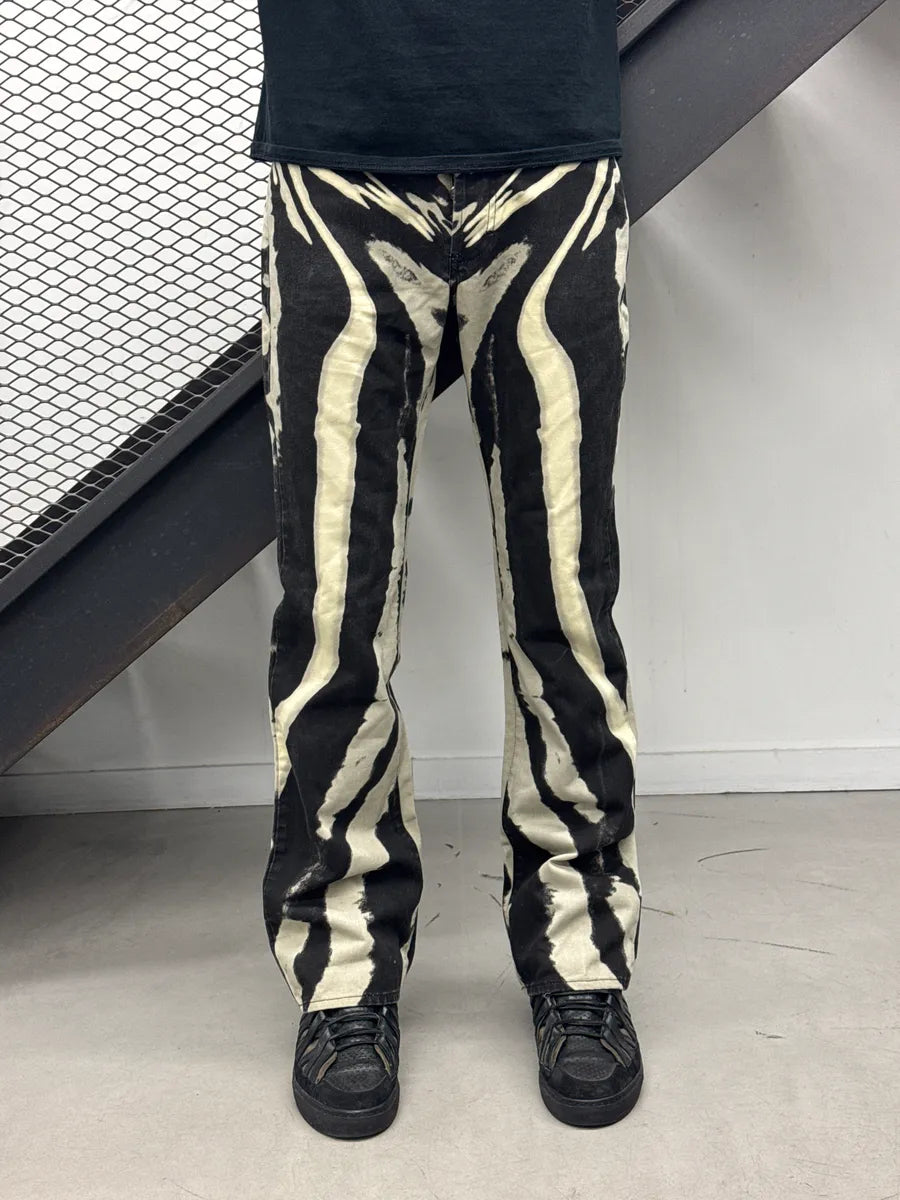 SS2O02 Cavalli Black & White Abstract Hallucination Pants bqQehPlU 1