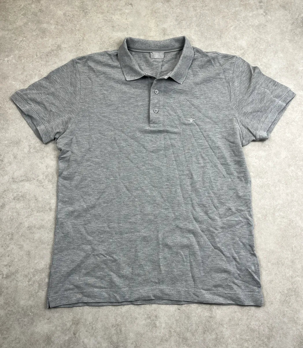Dior Grey Bee Embroidered Polo brZroEJo 0