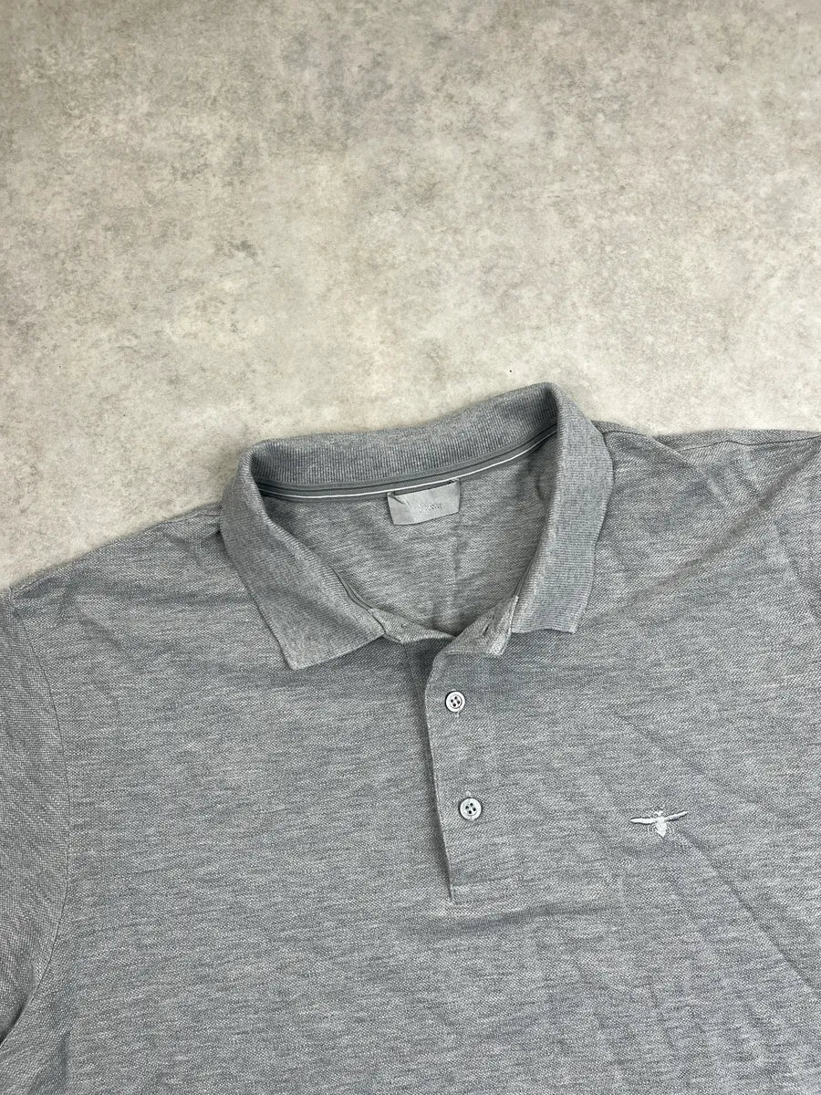 Dior Grey Bee Embroidered Polo brZroEJo 5