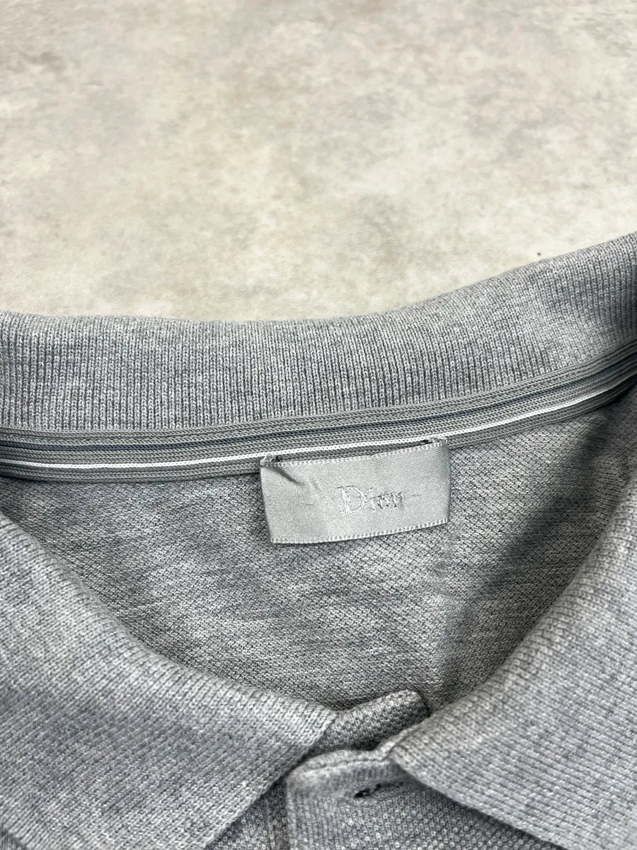 Dior Grey Bee Embroidered Polo brZroEJo 8